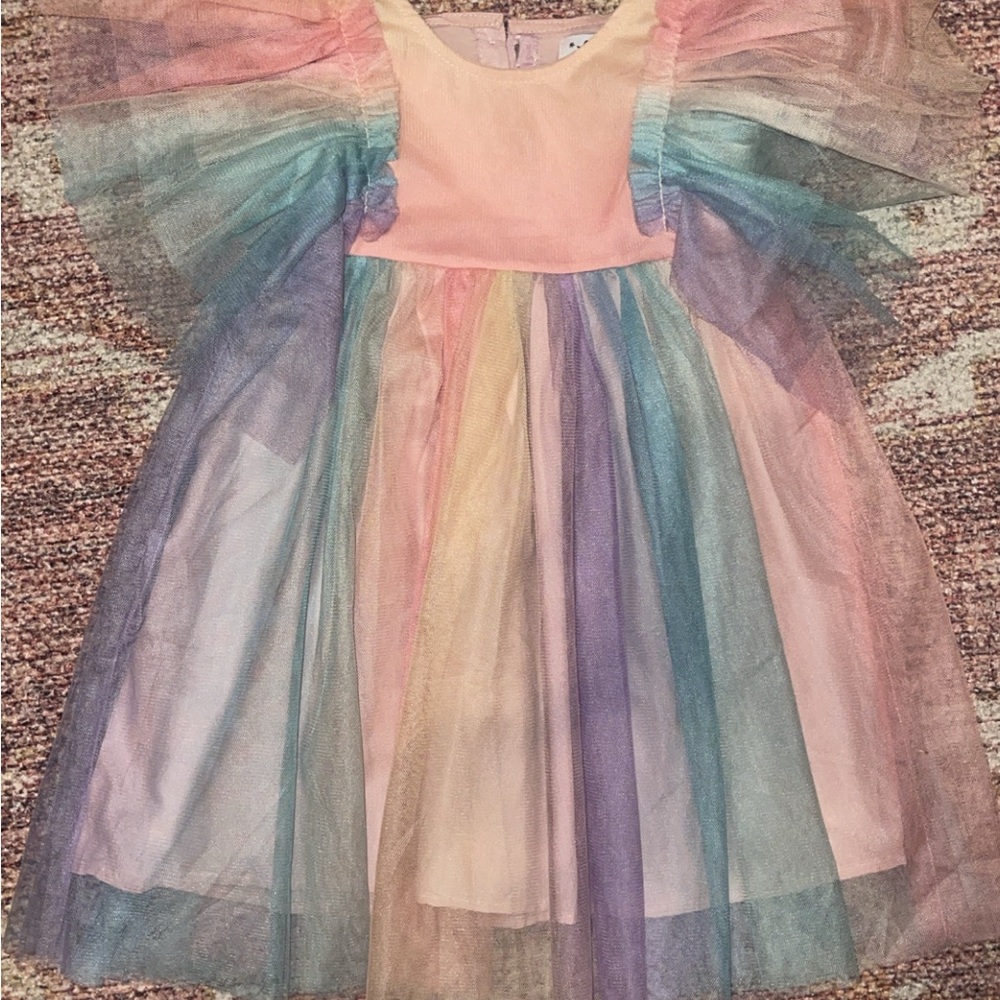 Colorful Rainbow Tulle Dress